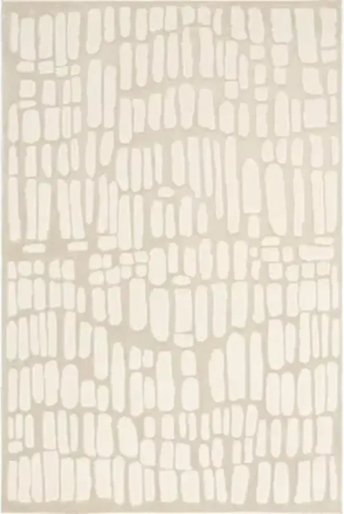 nuLOOM Belen Cream, 5' x 8', Abstract, Recycled Polyester, Soft and Smooth, High Traffic, Stain Resistant, Easy Clean, Durable Washable Area Rug for Bedroom, Living Room, Dining, Foyer
