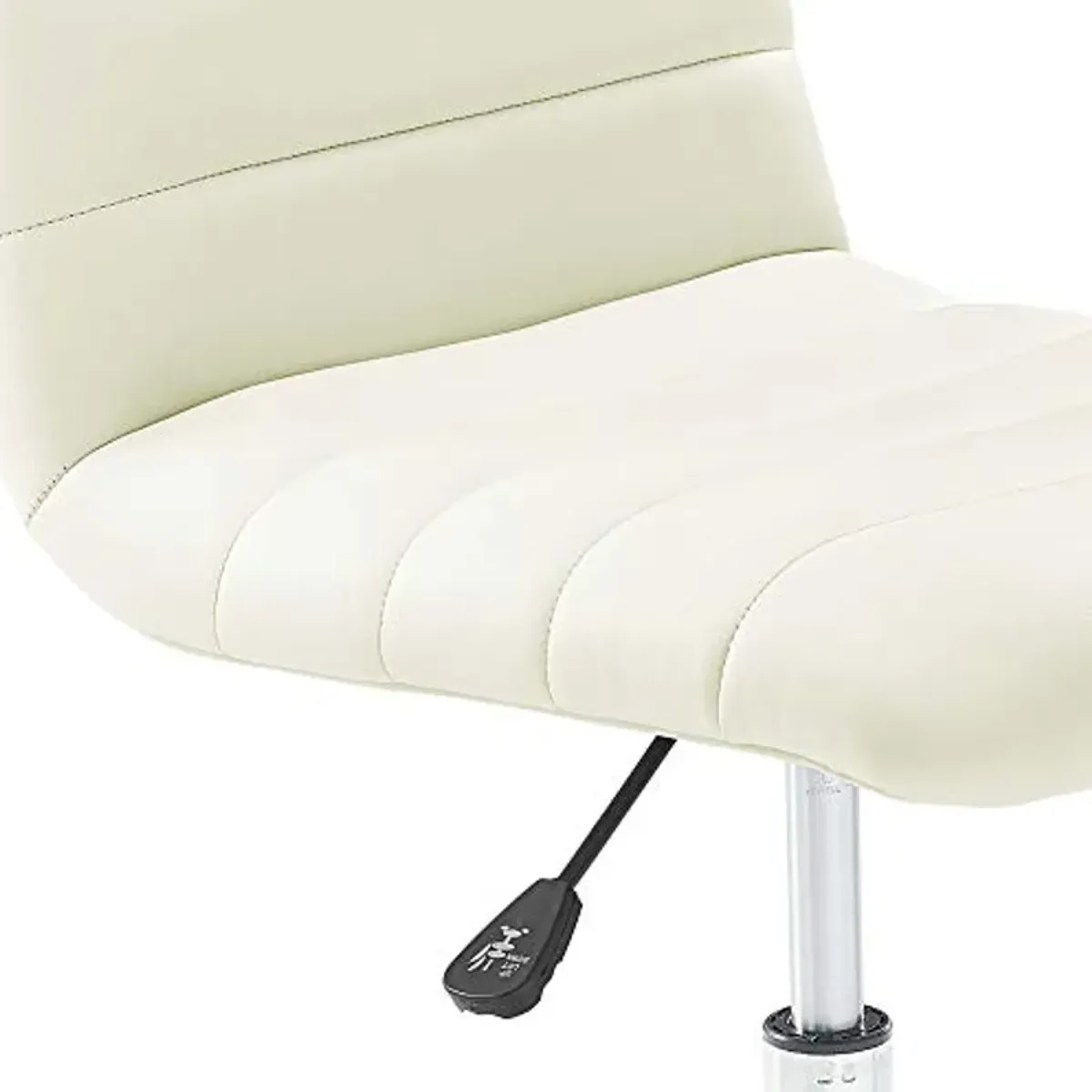 Yardlio Ripple Armless Office Chair | Chrome Frame | Adjustable Height | 360 Swivel