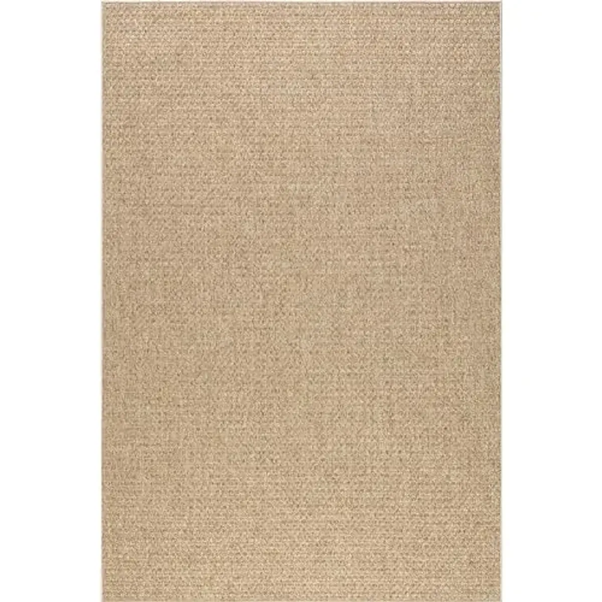 nuLOOM 5' x 8' Plush Indoor/Outdoor Area Rug, UV-Resistant, Long Loop Construction, Oeko-TEX Certified, Paito, Balcony, Jazmin Beige
