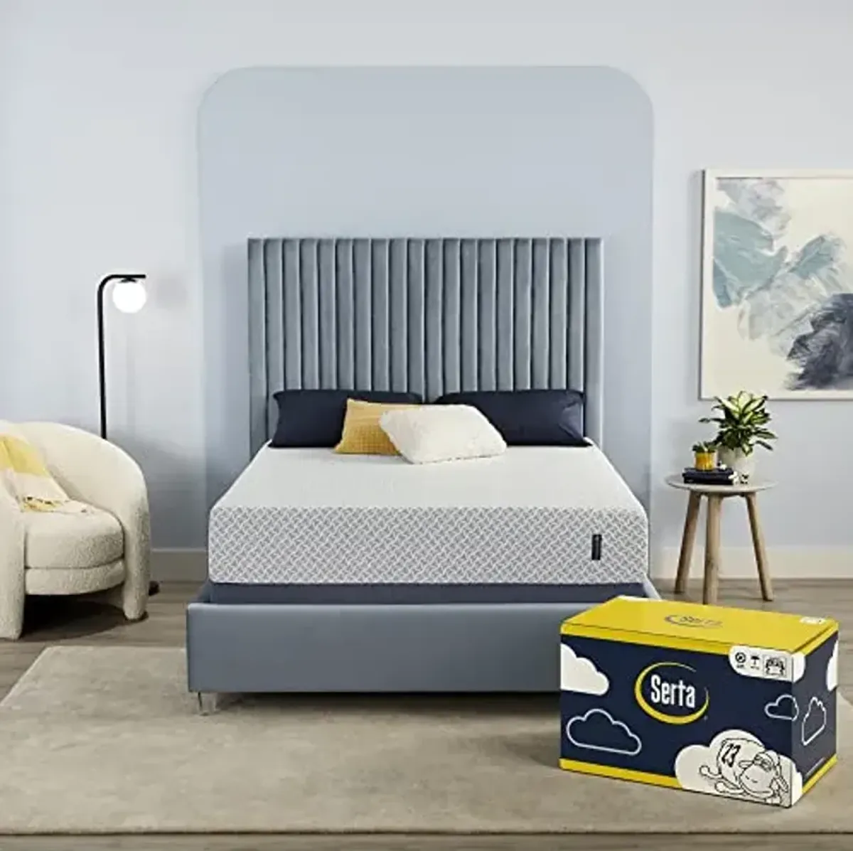 Serta 10" Cooling Gel Memory Foam Twin Mattress & 7" Cooling Gel Memory Foam Twin Mattress Bundle