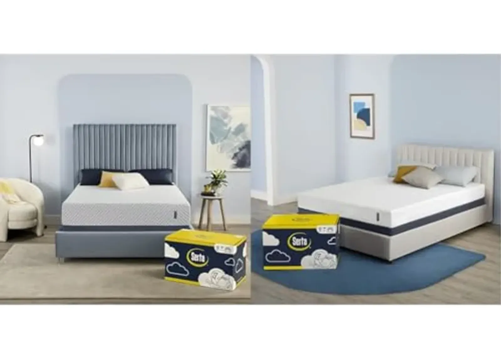 Serta 10" Cooling Gel Memory Foam Twin Mattress & 7" Cooling Gel Memory Foam Twin Mattress Bundle