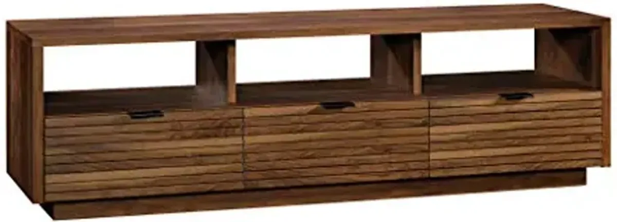 Sauder 70" TV Credenza & 5-Shelf Bookcase Bundle, Grand Walnut Finish