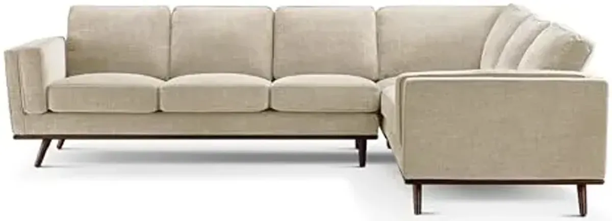 Abbyson Living Positano 3 Piece Fabric Sectional, Beige