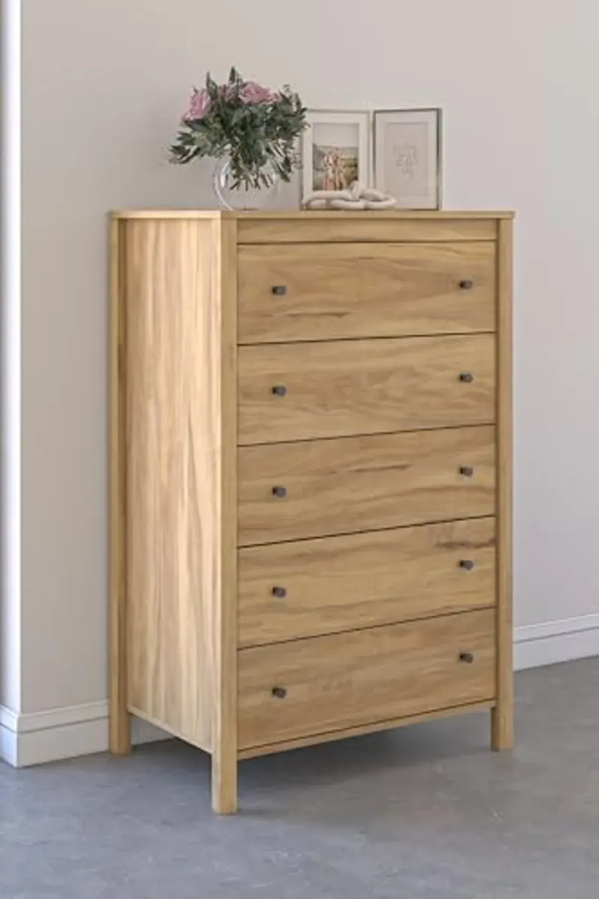 Signature Design by Ashley Bermacy Chest of Drawers, 32" W x 20" D x 50" H, Light Brown