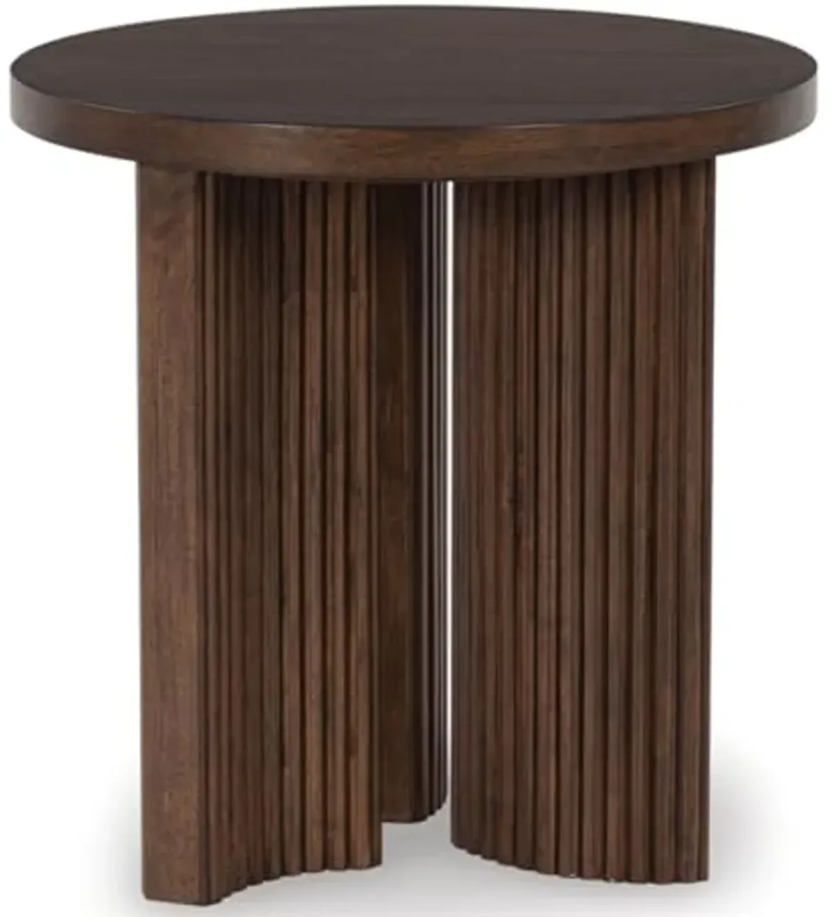 Signature Design by Ashley Korestone Contemporary End Table with Curved Legs, Dark Brown