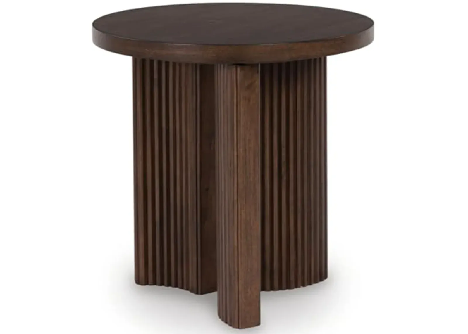 Signature Design by Ashley Korestone Contemporary End Table with Curved Legs, Dark Brown