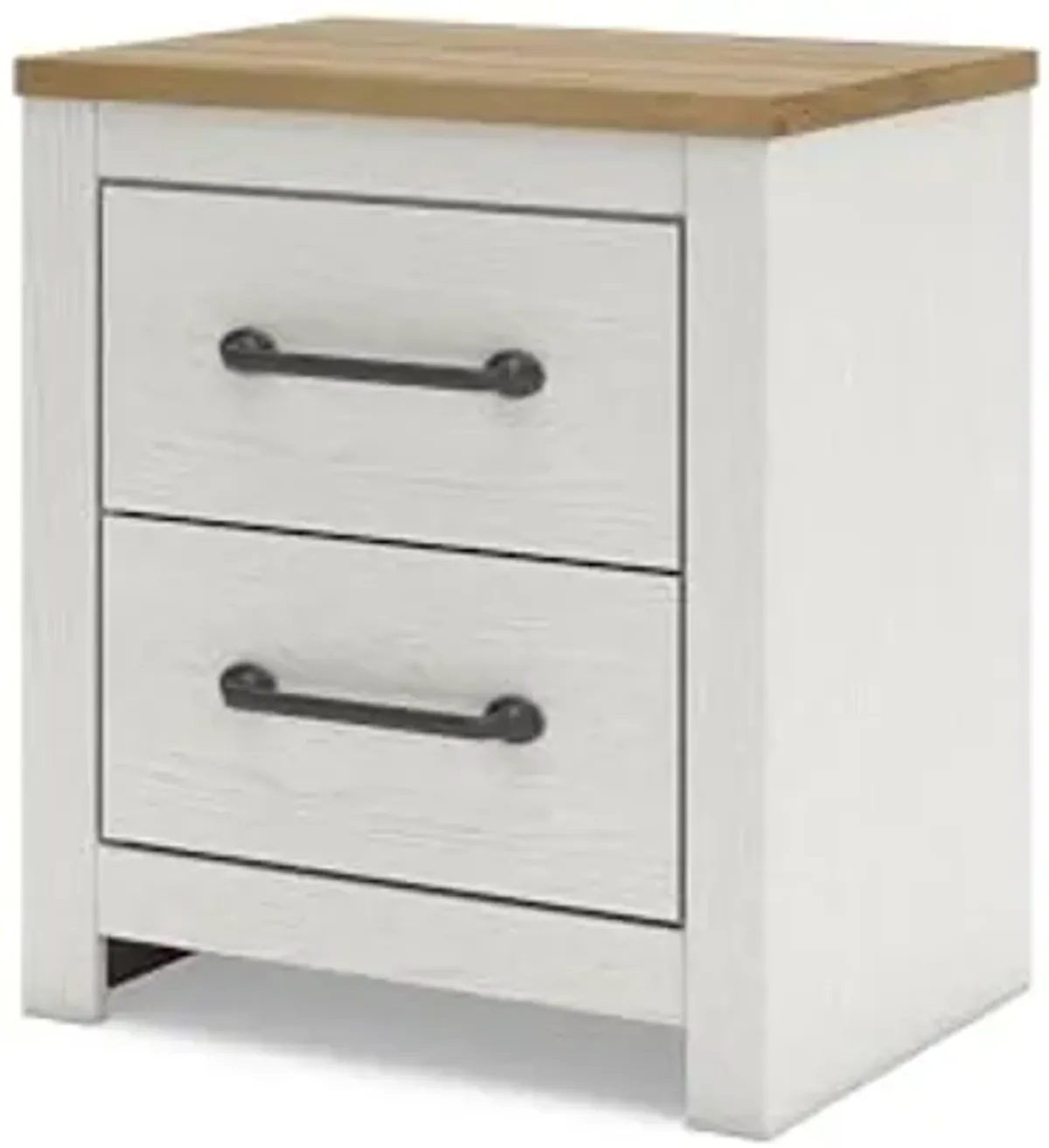 Signature Design by Ashley Linnocreek Farmhouse Nightstand, White/Warm Brown