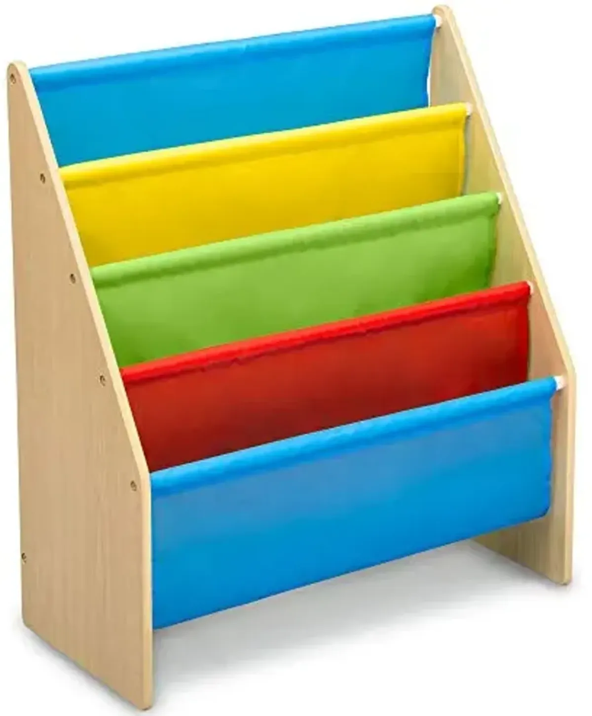 Delta Children 4-Tier Fabric Book Rack Shelf and 9-Bin Toy Organizer Storage Bundle
