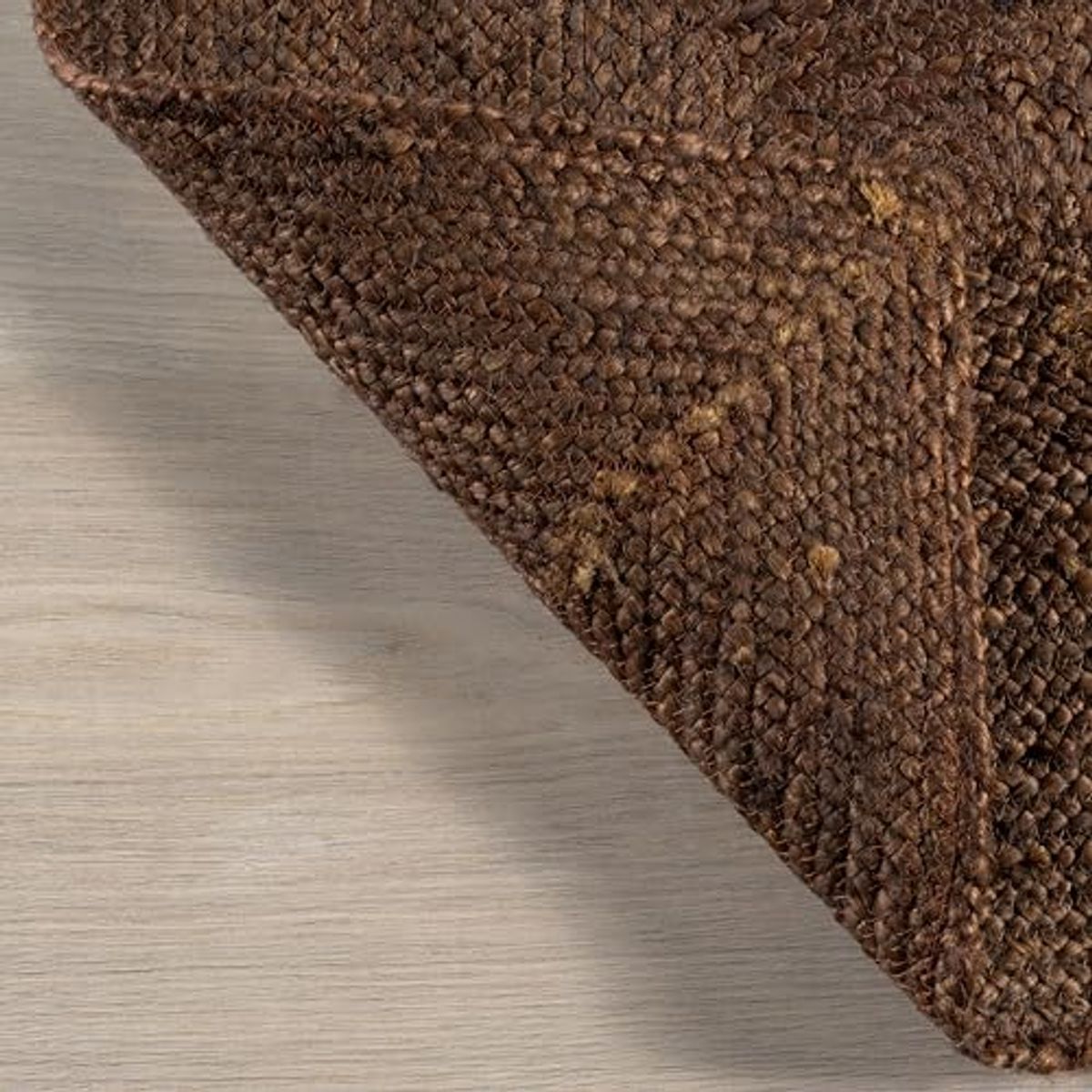 Rugs USA x Lauren Liess Juniper Tiled Jute Area Rug, 9x12, Dark Brown