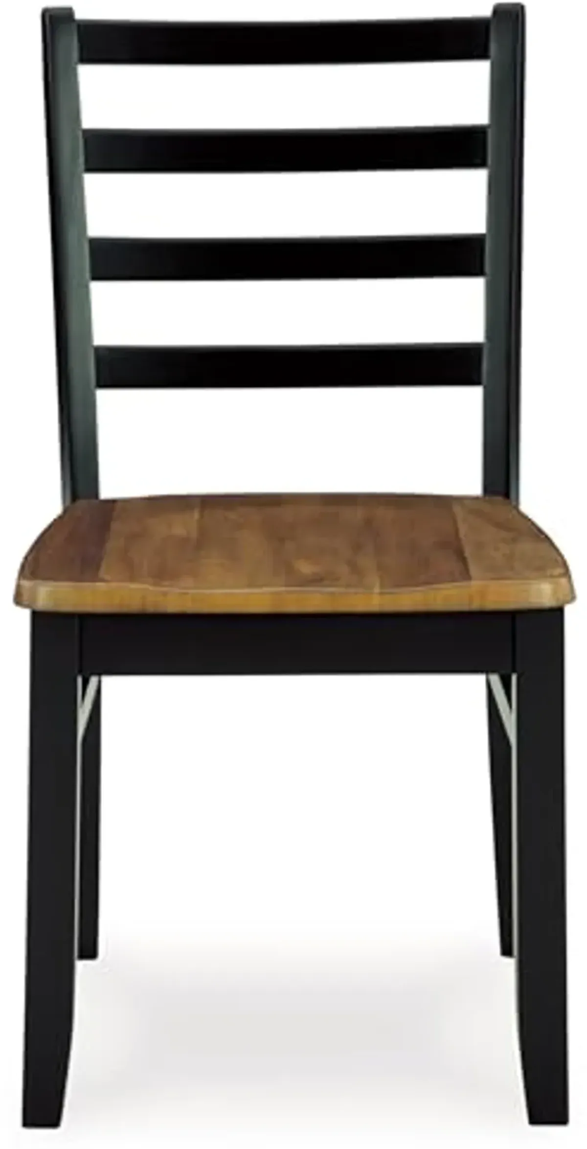 Signature Design by Ashley Blondon Rustic Chevron Dining Table and 6 Chairs, Set of 7, Black & Light Brown