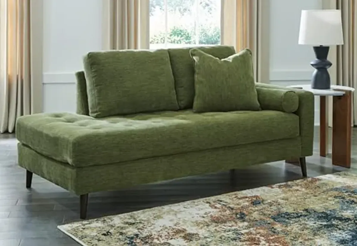 Signature Design by Ashley Bixler Right-Arm Facing Corner Chaise, 37" W x 75" D x 37" H, Green