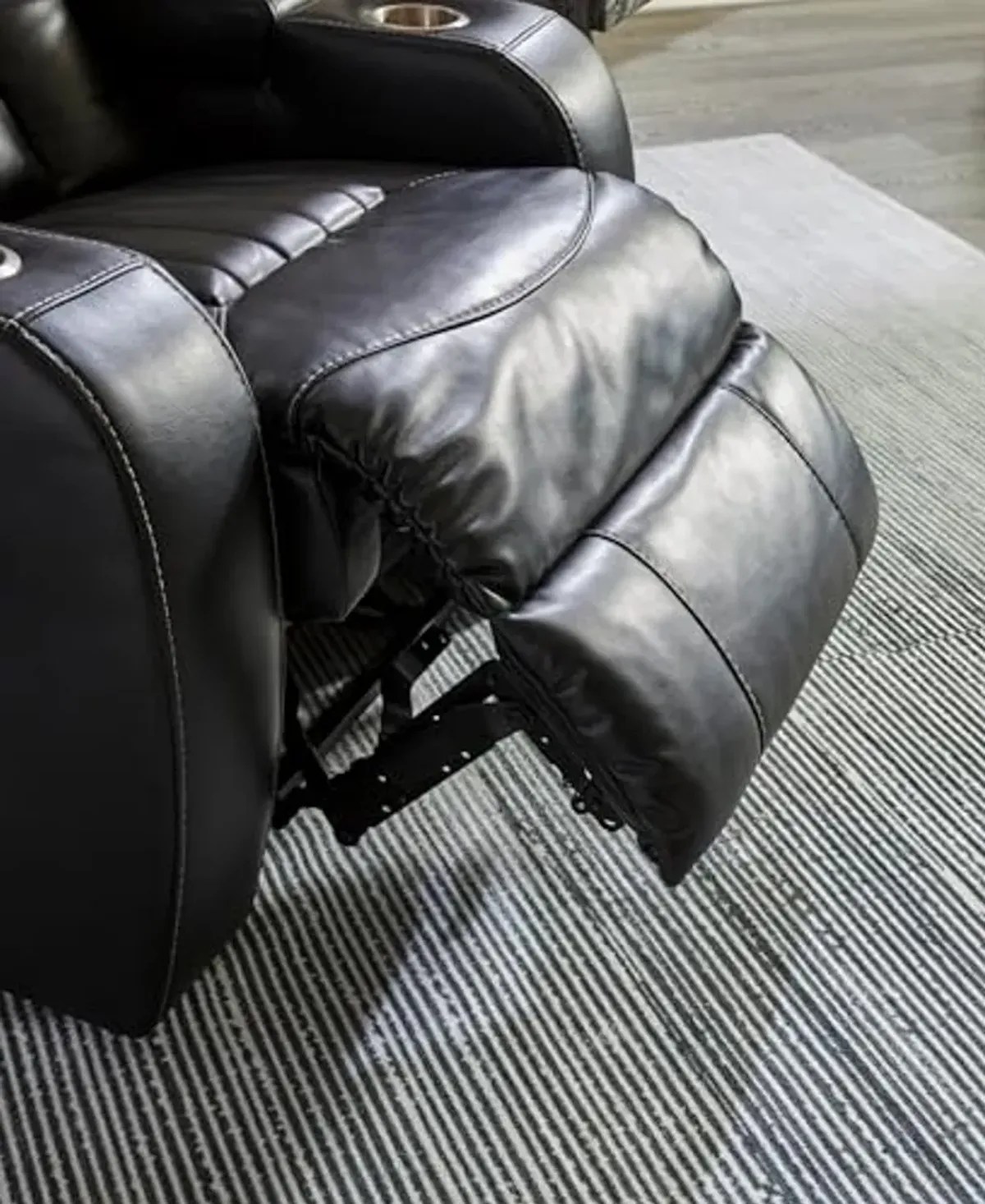 Signature Design by Ashley Caveman Den Power Recliner, 39" W x 42" D x 42" H, Black