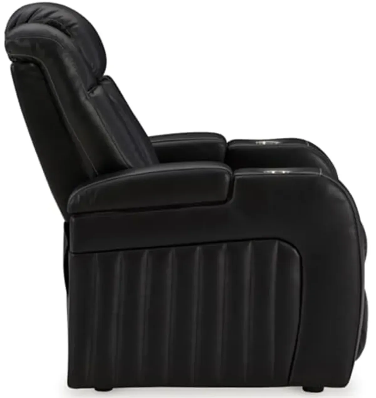 Signature Design by Ashley Caveman Den Power Recliner, 39" W x 42" D x 42" H, Black