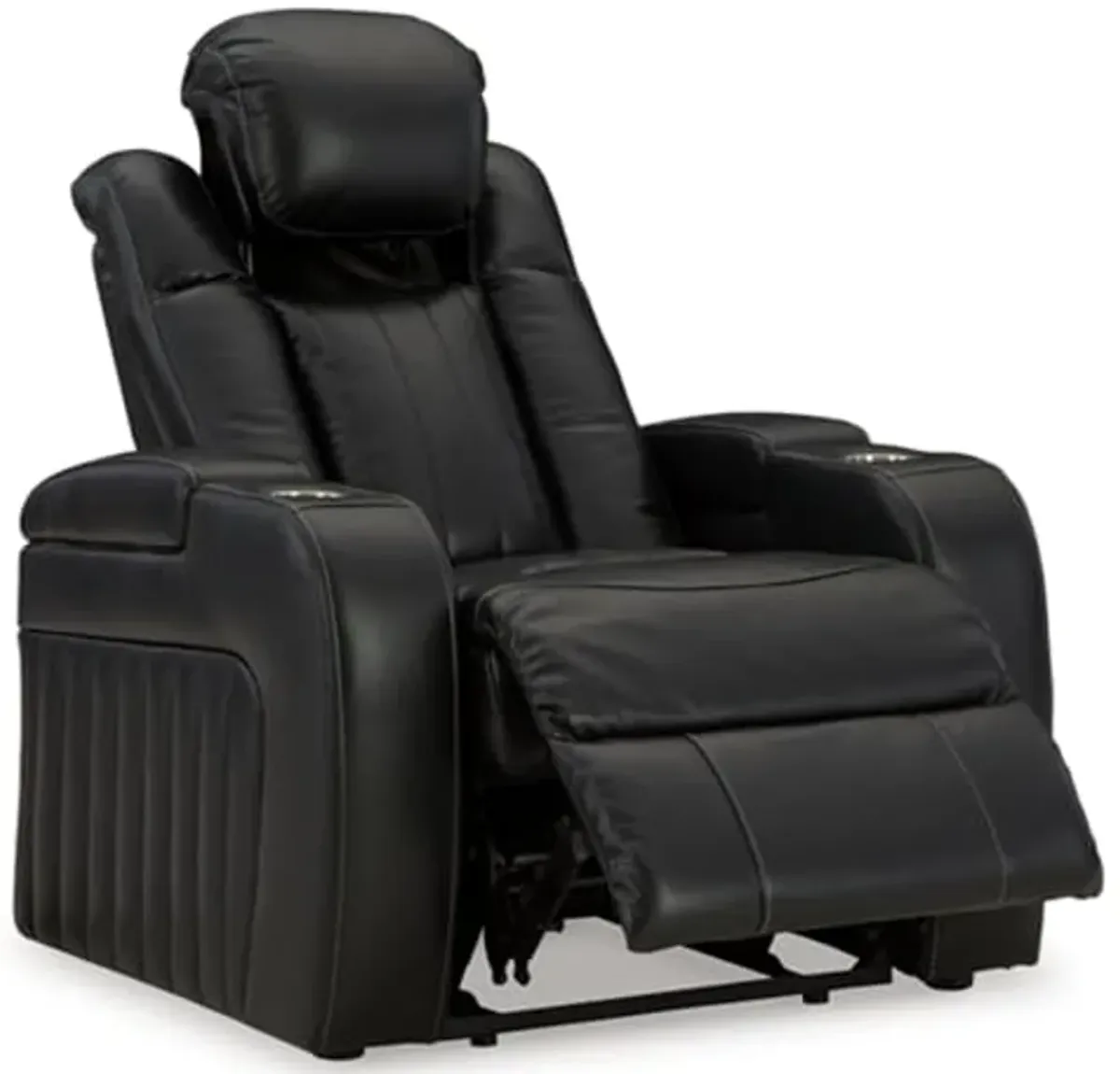 Signature Design by Ashley Caveman Den Power Recliner, 39" W x 42" D x 42" H, Black