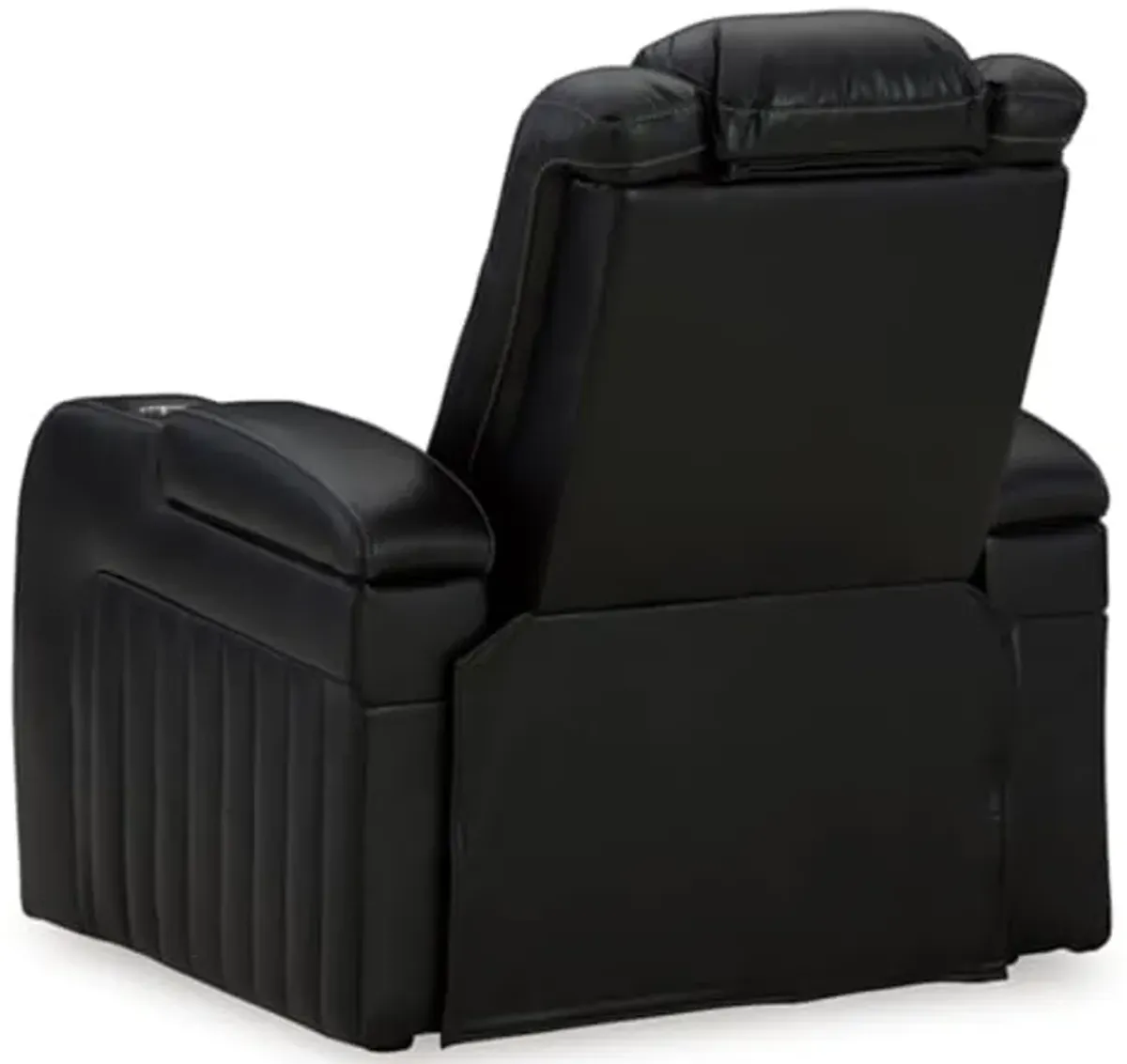 Signature Design by Ashley Caveman Den Power Recliner, 39" W x 42" D x 42" H, Black