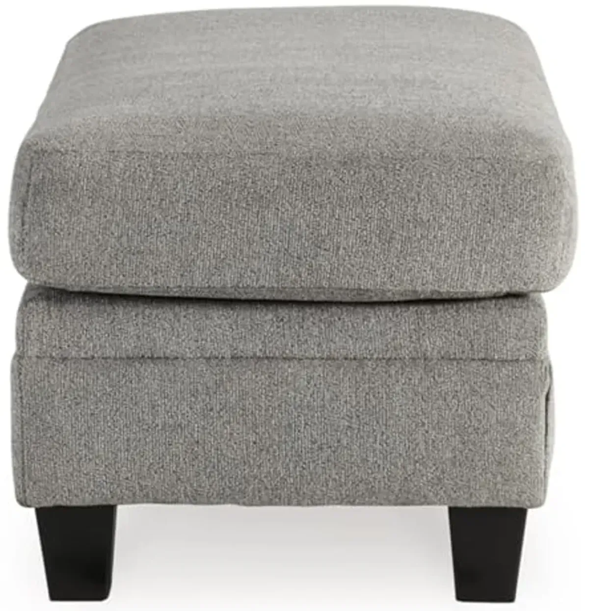 Signature Design by Ashley Davinca Classic Upholstered Rectangular Ottoman, Gray