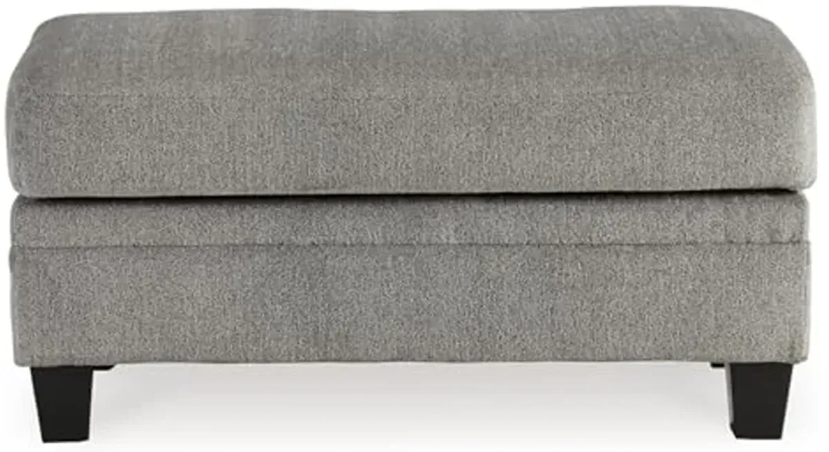 Signature Design by Ashley Davinca Classic Upholstered Rectangular Ottoman, Gray