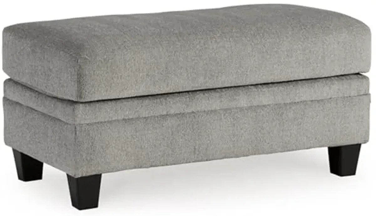 Signature Design by Ashley Davinca Classic Upholstered Rectangular Ottoman, Gray