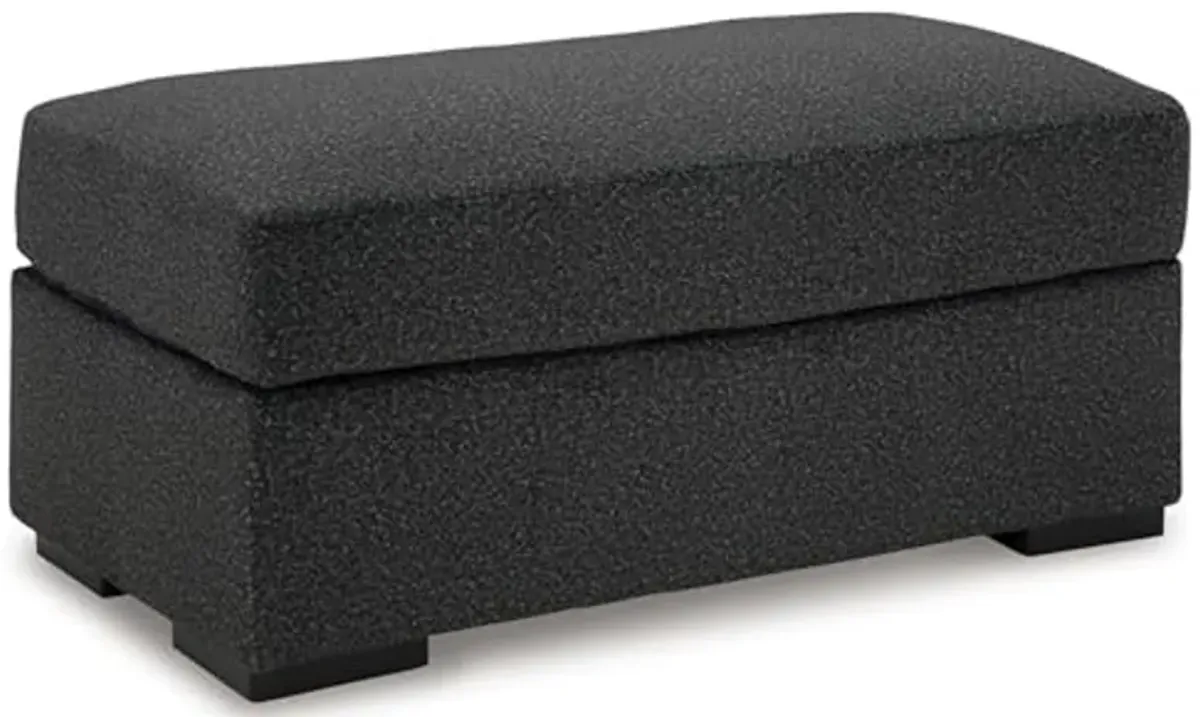 Signature Design by Ashley Wryenlynn Contemporary Upholstered Rectangular Ottoman, Black