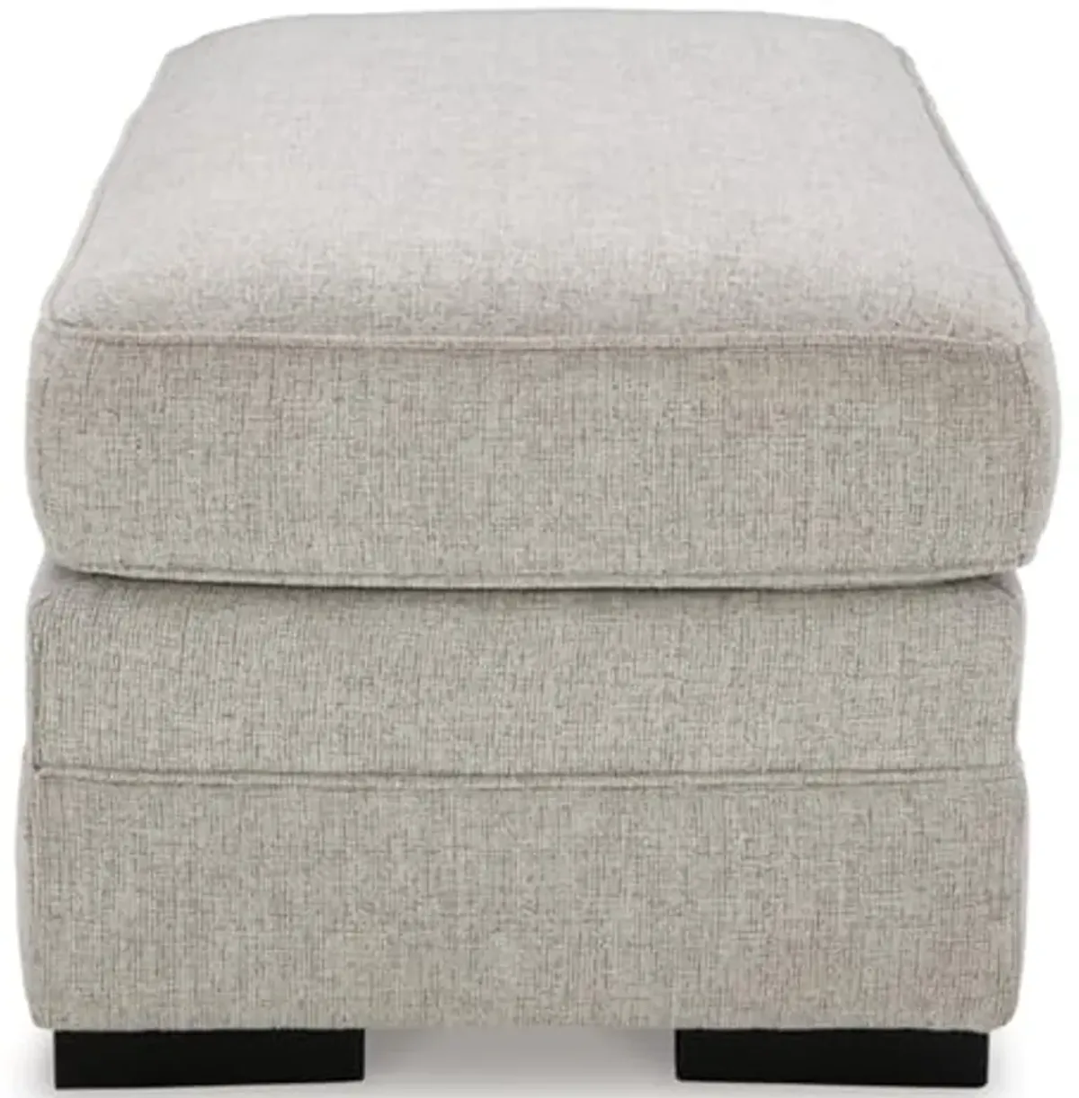 Signature Design by Ashley Eastonbridge Casual Upholstered Rectangular Ottoman, Light Gray