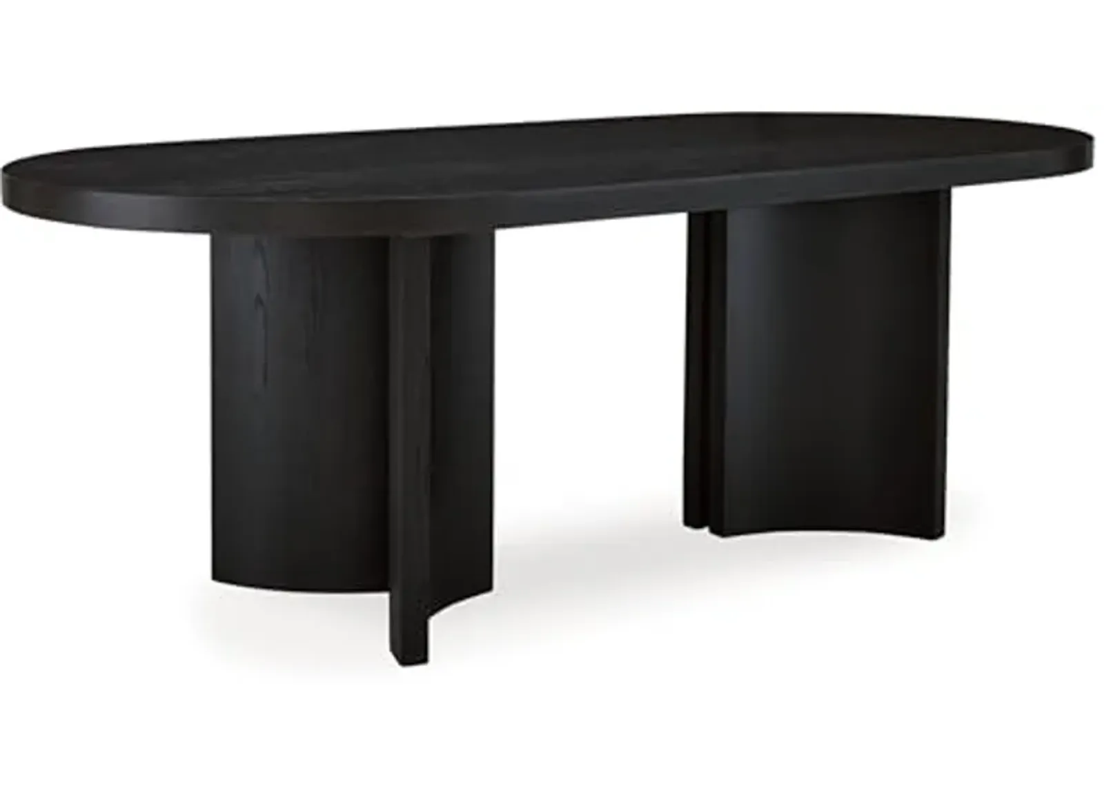 Signature Design by Ashley Rowanbeck Minimalist Dining Table for 8 People, Black