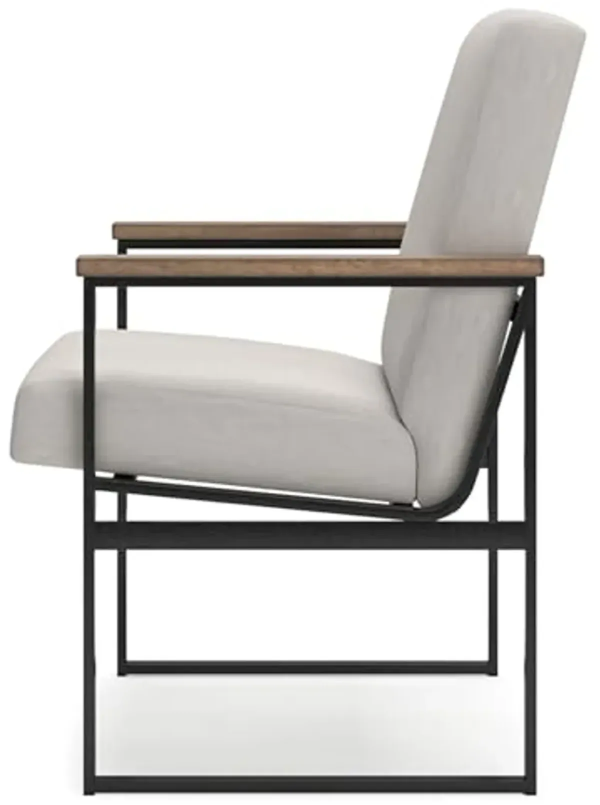 Signature Design by Ashley Montia Urban Upholstered Home Office Desk Chair with Track Arms, Light Brown & Gray