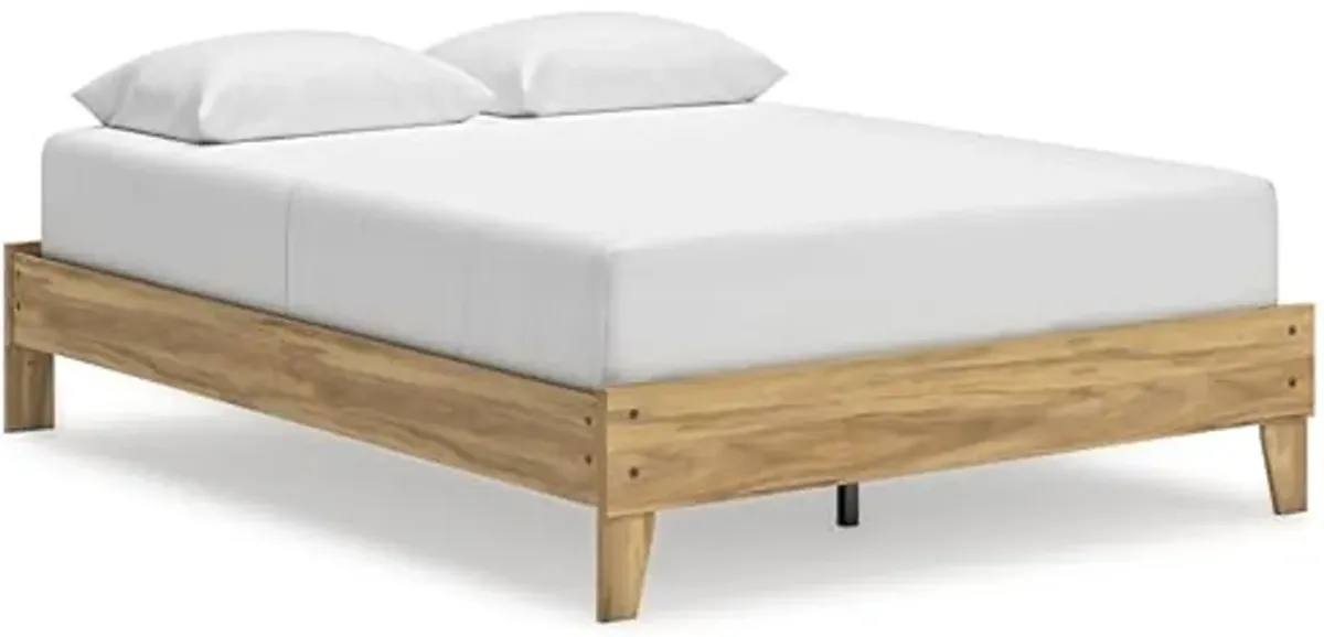 Signature Design by Ashley Bermacy Bed Platform, Queen (U.S. Standard), Light Brown