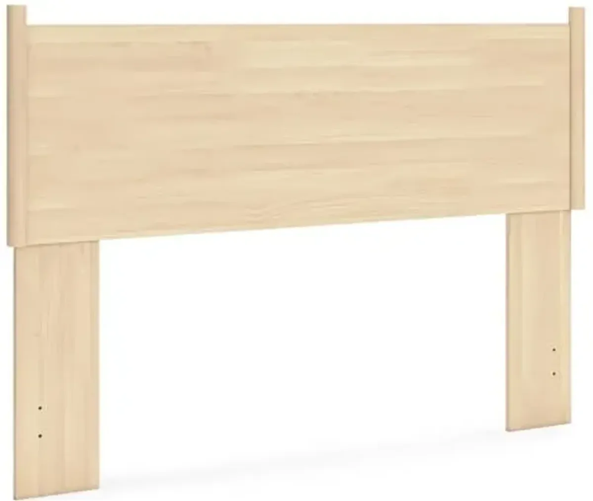 Signature Design by Ashley Cabinella Rustic Panel Headboard for Bedroom, Adjustable Height Options, Wood, Queen, Light Brown (Headboard Only)