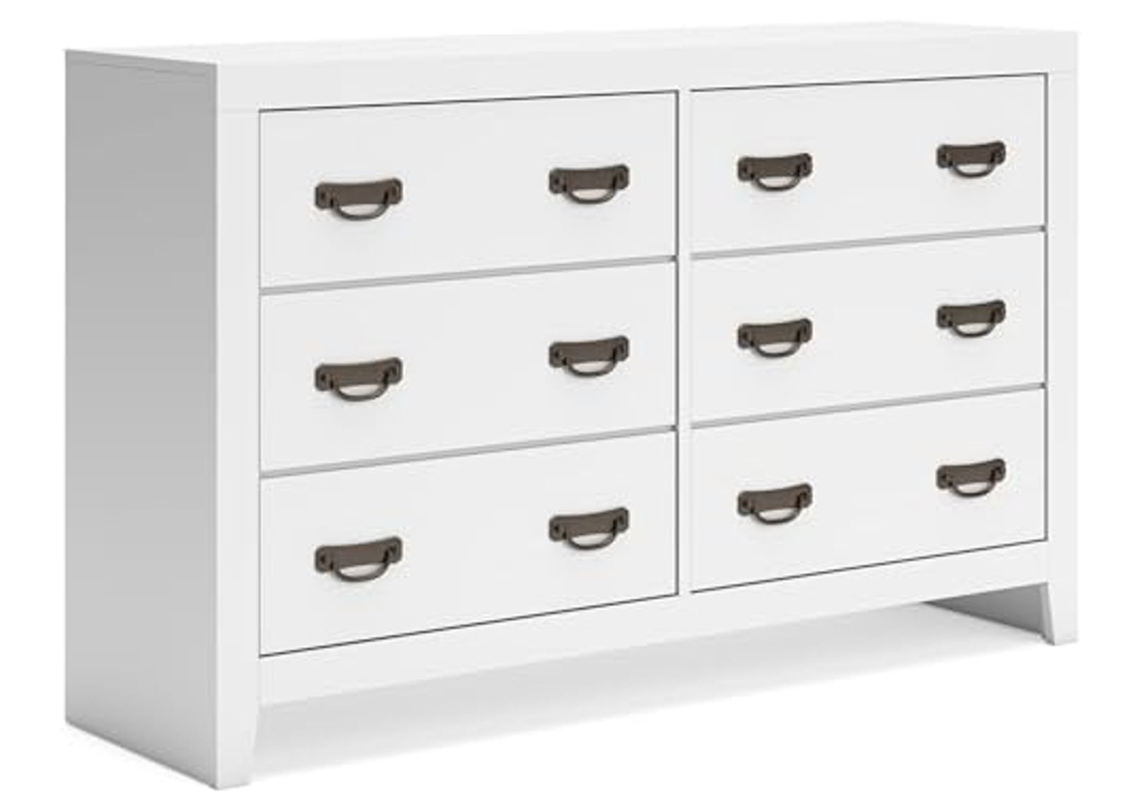 Signature Design by Ashley Binterglen Coastal 6 Drawer Dresser with Safety Stop for Bedroom, White