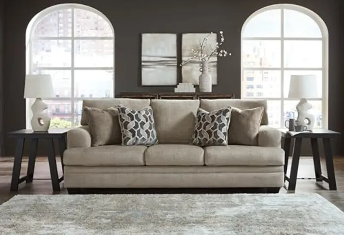 Signature Design by Ashley Stonemeade Casual Sofa with 4 Toss Pillows, Light Brown