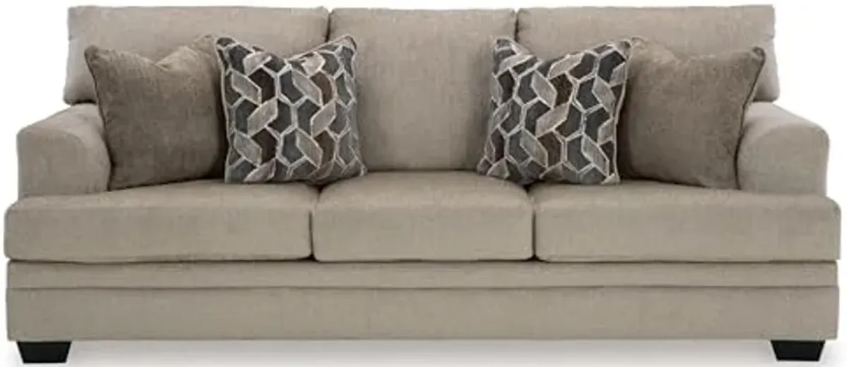 Signature Design by Ashley Stonemeade Casual Sofa with 4 Toss Pillows, Light Brown