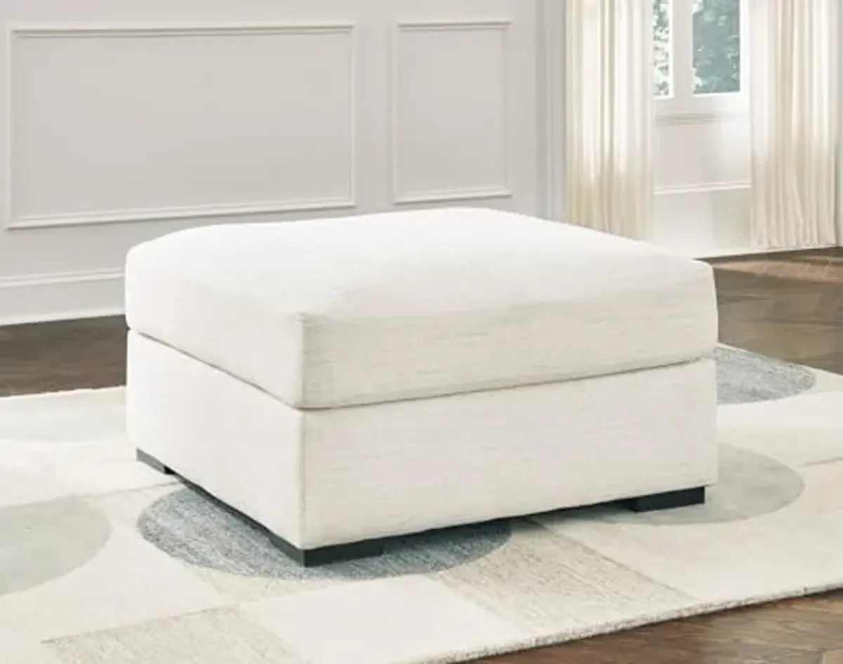 Signature Design by Ashley Accomplished Transitional Upholstered Square Oversized Accent Ottoman, Beige