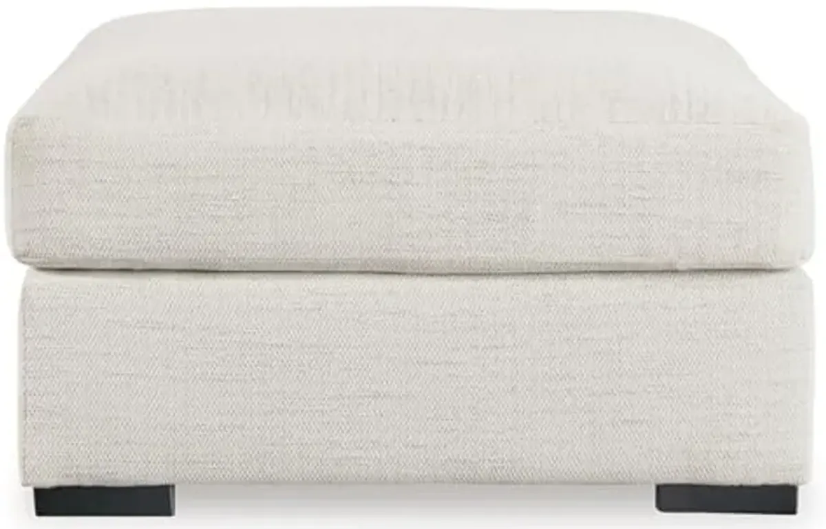 Signature Design by Ashley Accomplished Transitional Upholstered Square Oversized Accent Ottoman, Beige