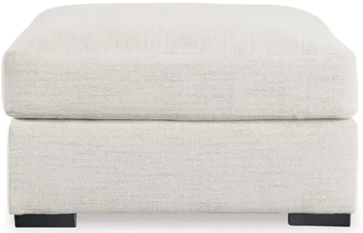 Signature Design by Ashley Accomplished Transitional Upholstered Square Oversized Accent Ottoman, Beige