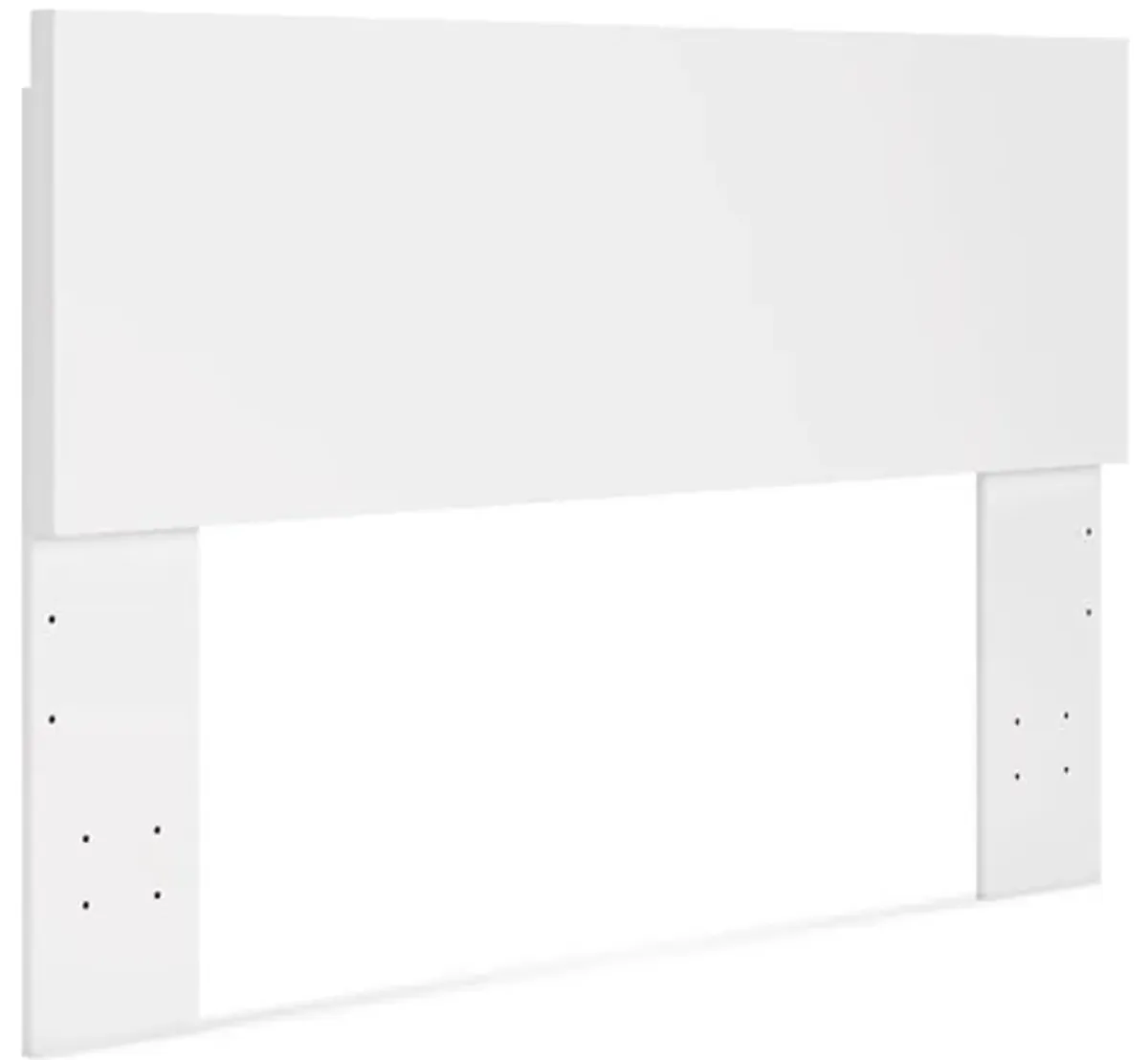 Signature Design by Ashley Onita Contemporary Adjustable Height Panel Headboard for Bedroom, Queen, White