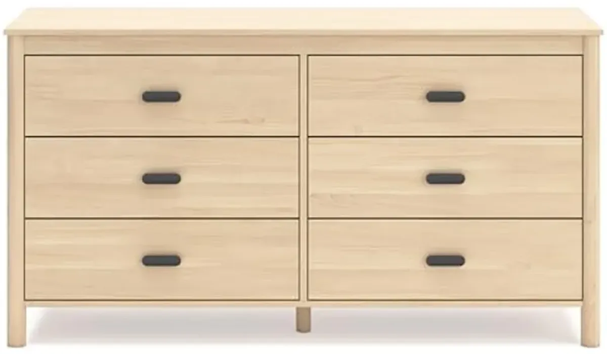 Signature Design by Ashley Cabinella Casual 6-Drawer Dresser with Safety Stop, Light Brown