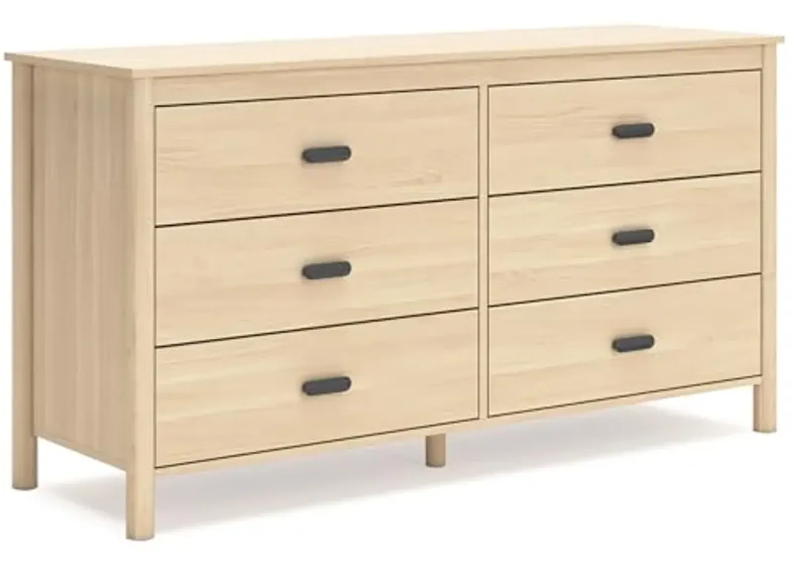 Signature Design by Ashley Cabinella Casual 6-Drawer Dresser with Safety Stop, Light Brown