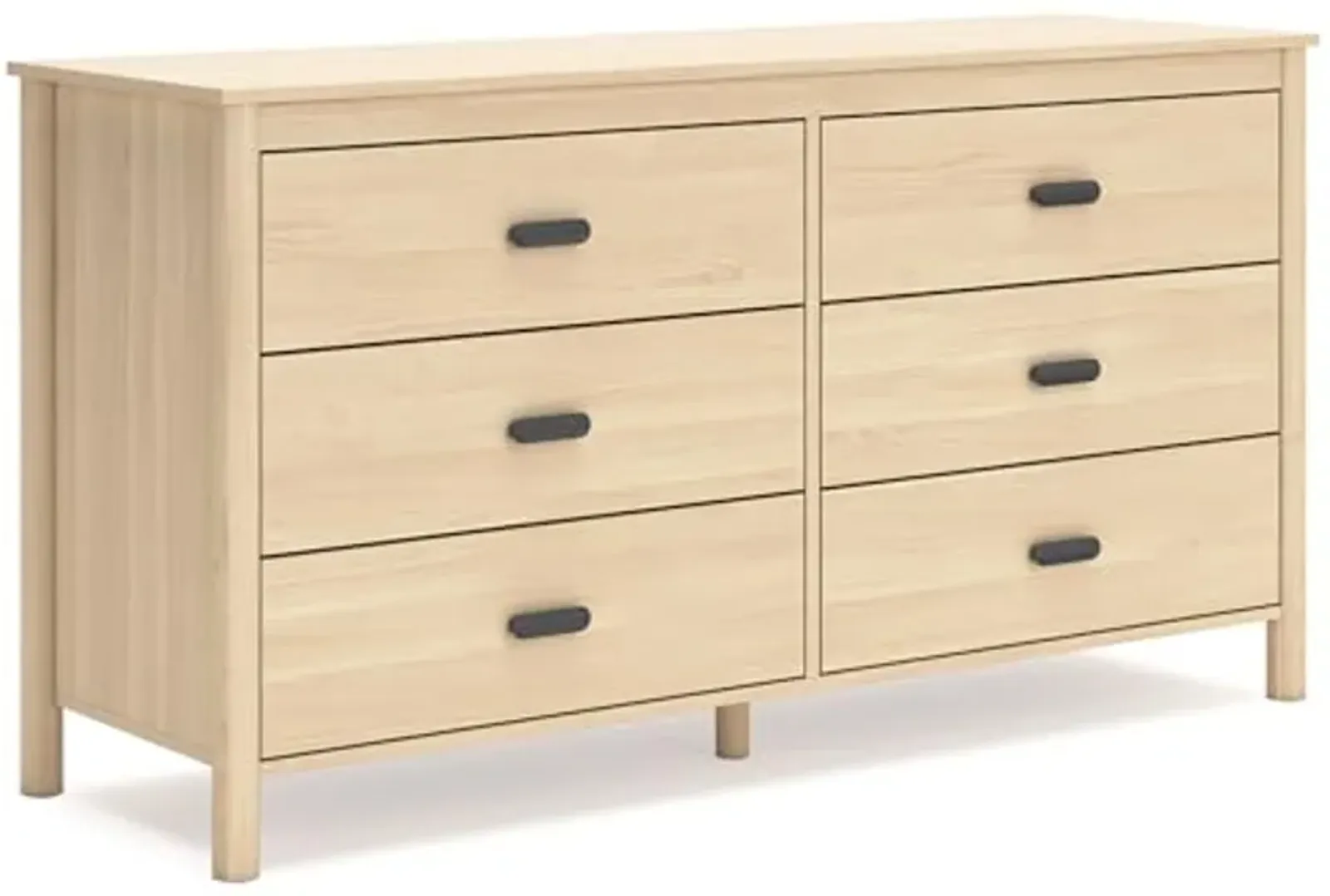 Signature Design by Ashley Cabinella Casual 6-Drawer Dresser with Safety Stop, Light Brown