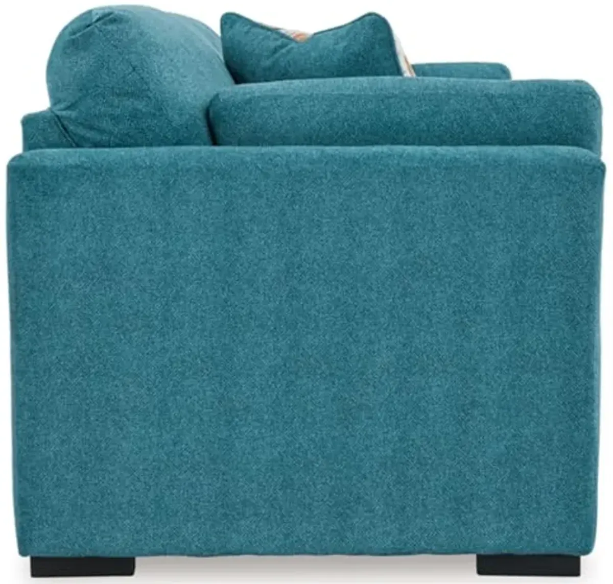 Signature Design by Ashley Keerwick Scandinavian Sofa with 4 Toss Pillows, Blue