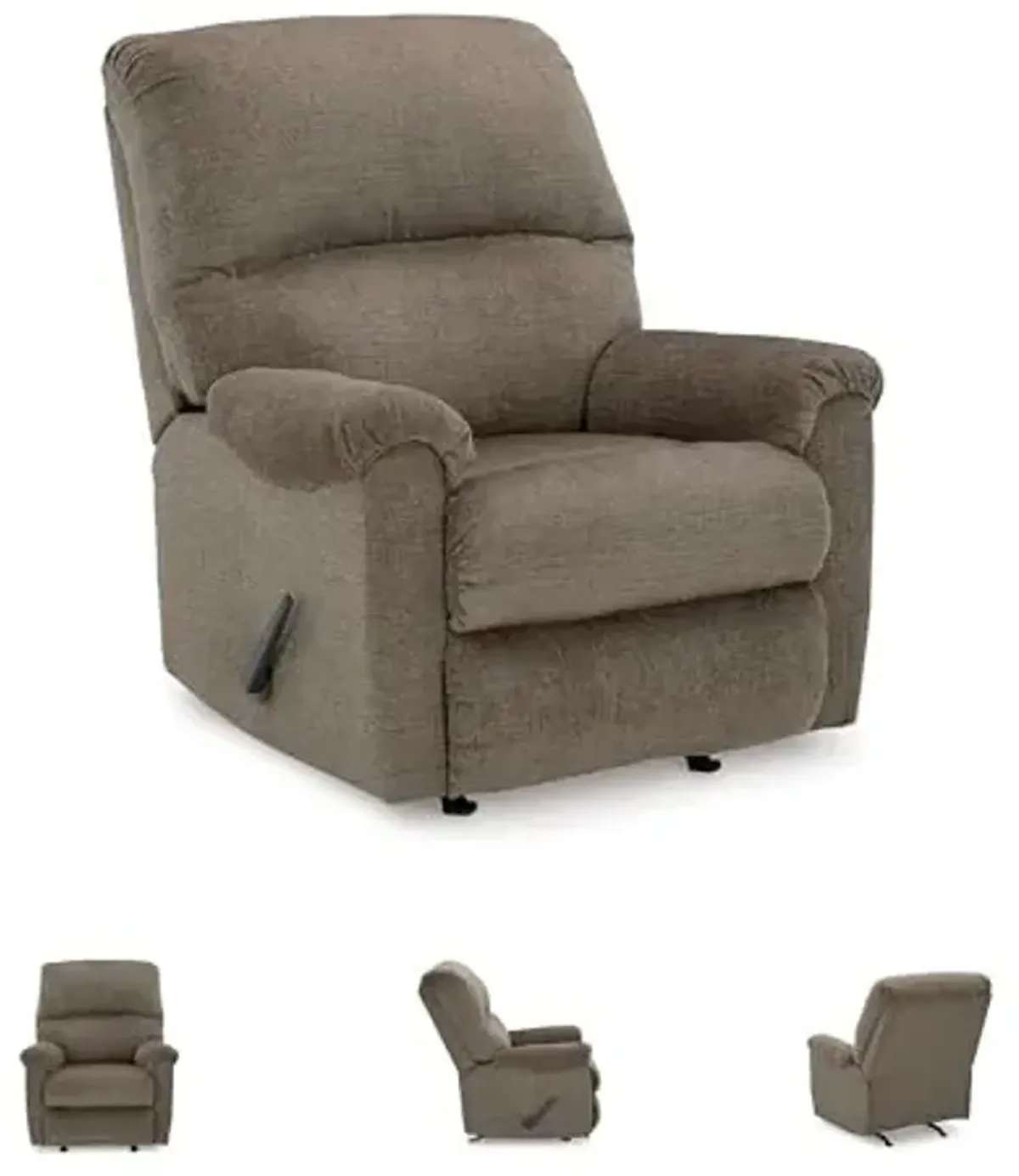 Signature Design by Ashley Stonemeade Casual Manual Rocker Recliner, Dark Brown