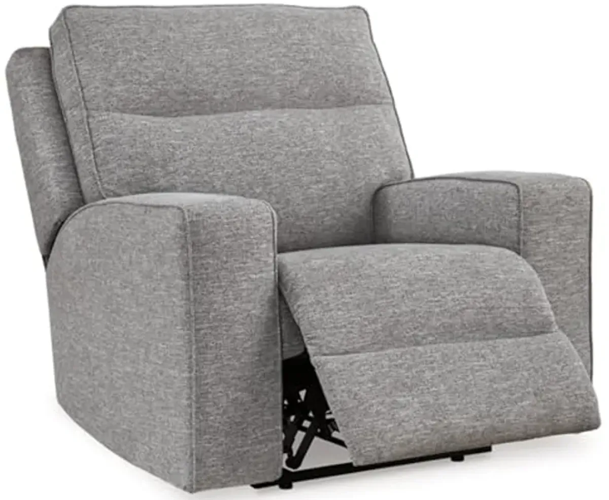 Signature Design by Ashley Biscoe Power Recliner, 41" W x 43" D x 42" H, Gray