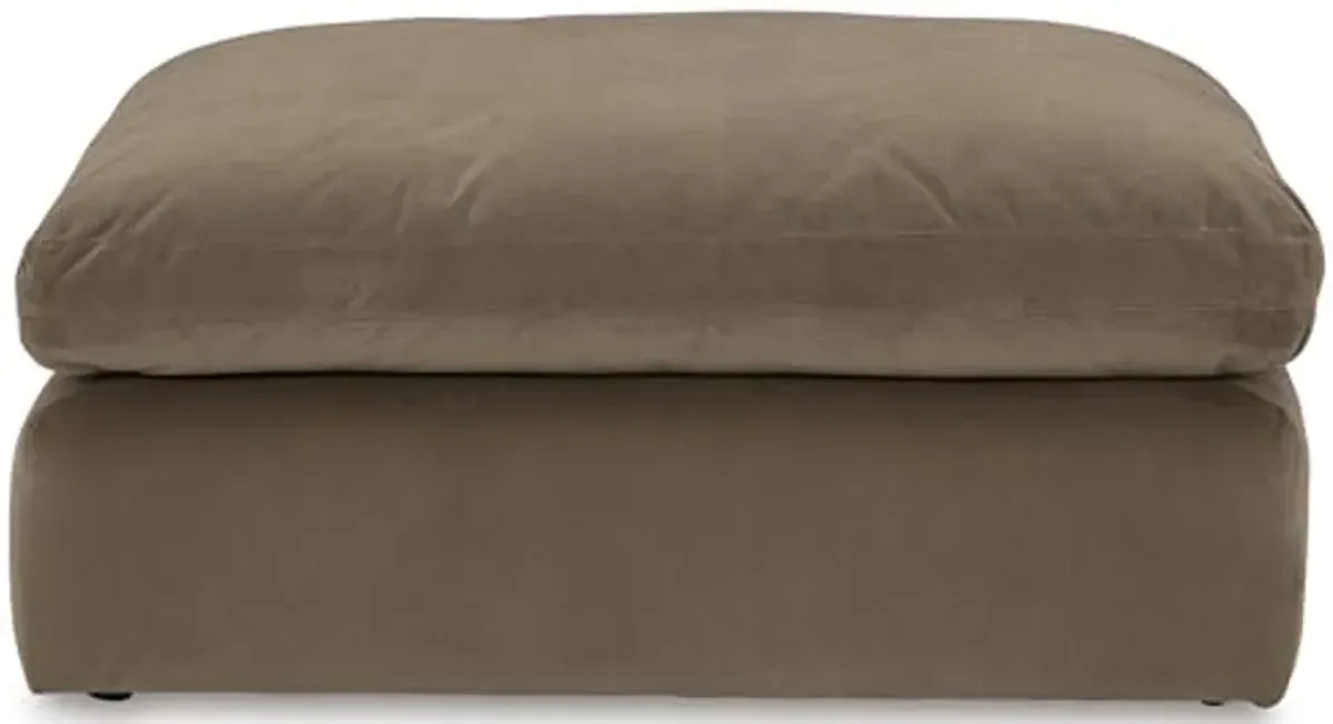 Signature Design by Ashley Sophie Contemporary Upholstered Square Oversized Accent Ottoman with Non-Skid Legs, Dark Brown