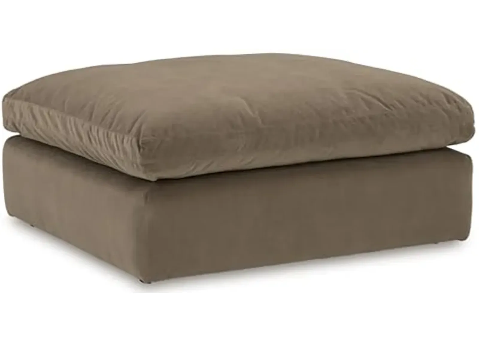 Signature Design by Ashley Sophie Contemporary Upholstered Square Oversized Accent Ottoman with Non-Skid Legs, Dark Brown