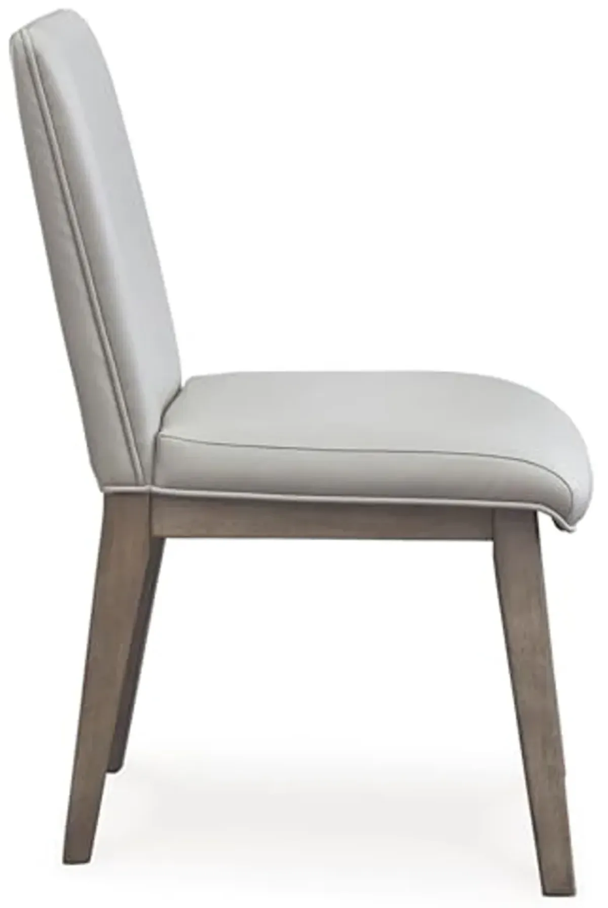 Signature Design by Ashley Loyaska Solid Wood Frame Dining Chair, Set of 2, Grayish Brown