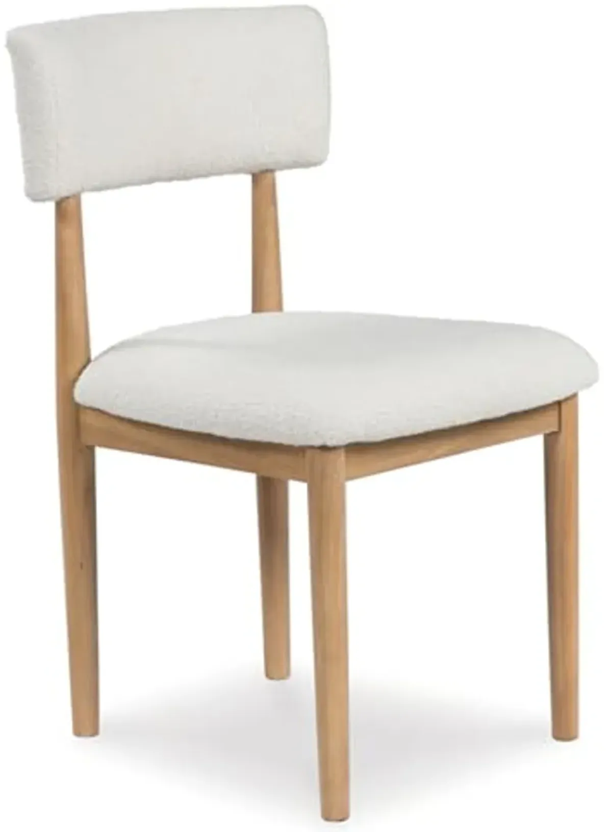 Signature Design by Ashley Sawdyn Solid Wood Frame Dining Chair, Set of 2, White/Light Brown