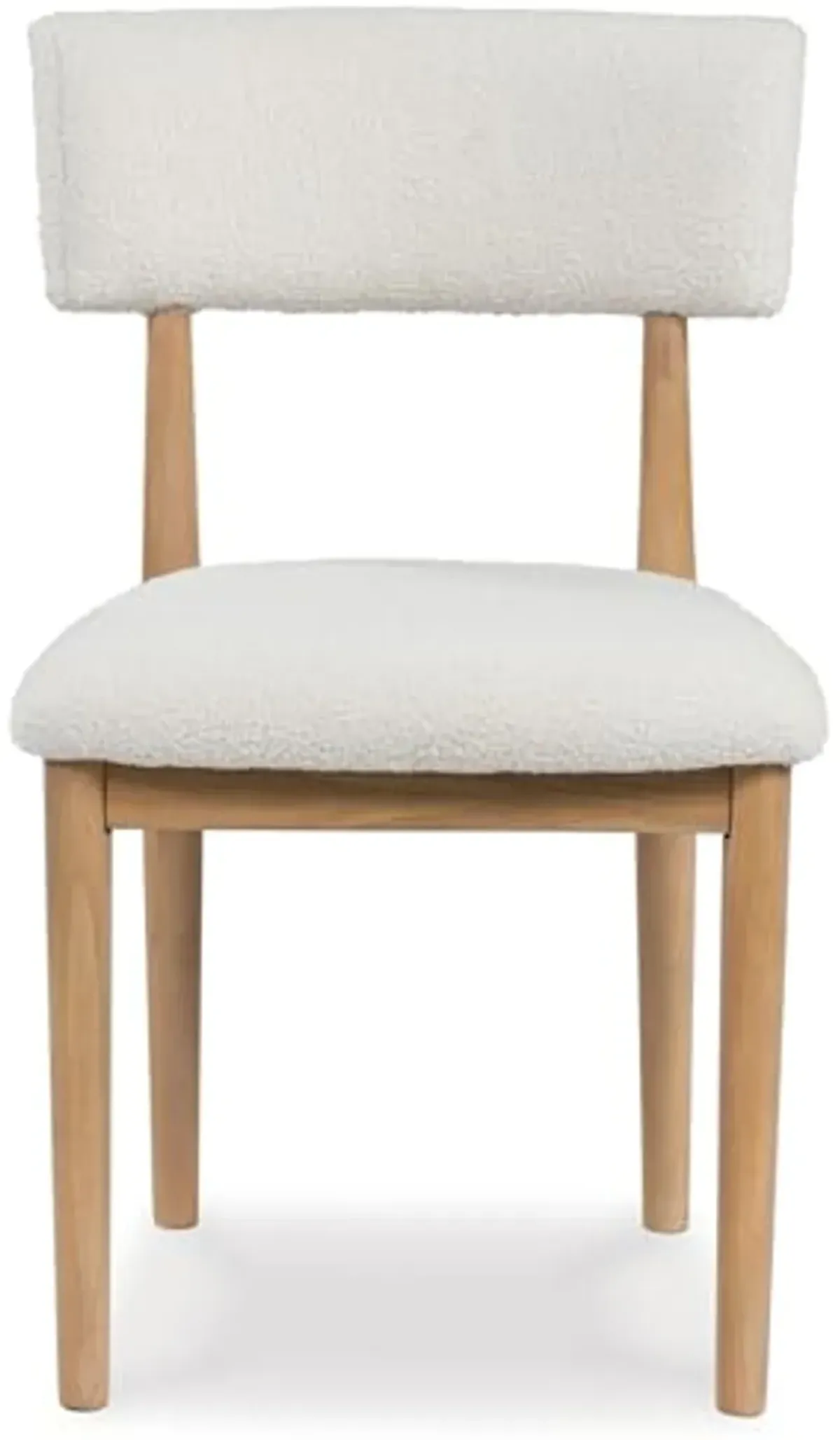 Signature Design by Ashley Sawdyn Solid Wood Frame Dining Chair, Set of 2, White/Light Brown