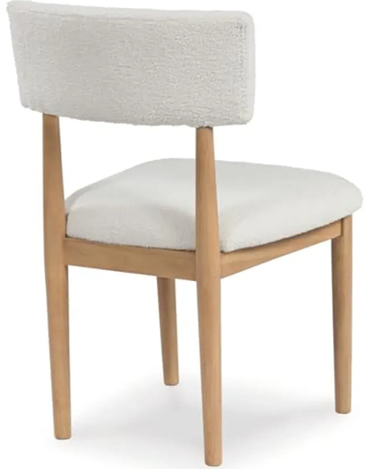 Signature Design by Ashley Sawdyn Solid Wood Frame Dining Chair, Set of 2, White/Light Brown