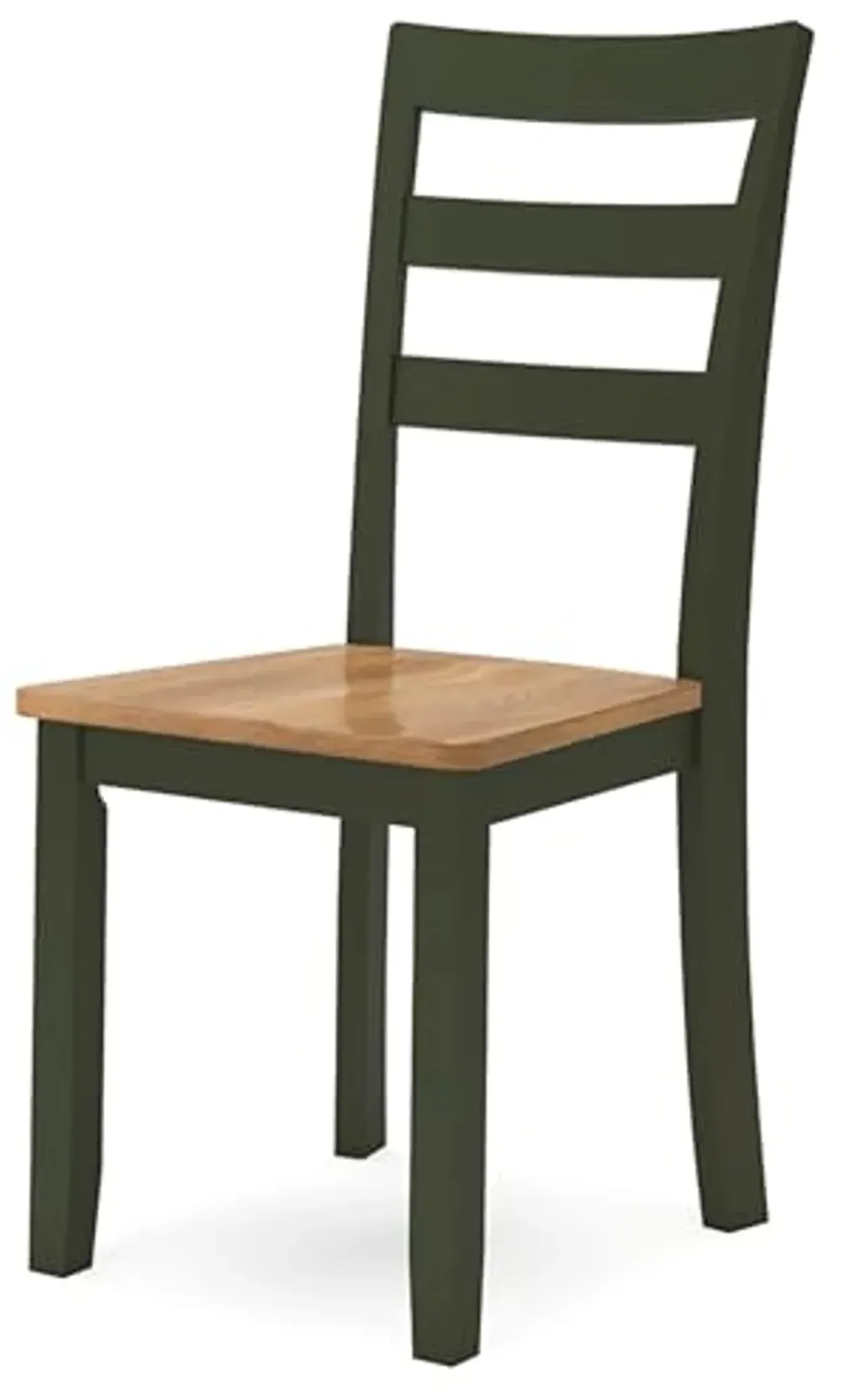 Signature Design by Ashley Gesthaven Modern Indoor Armless Dining Chair, Set of 2, Green & Light Brown