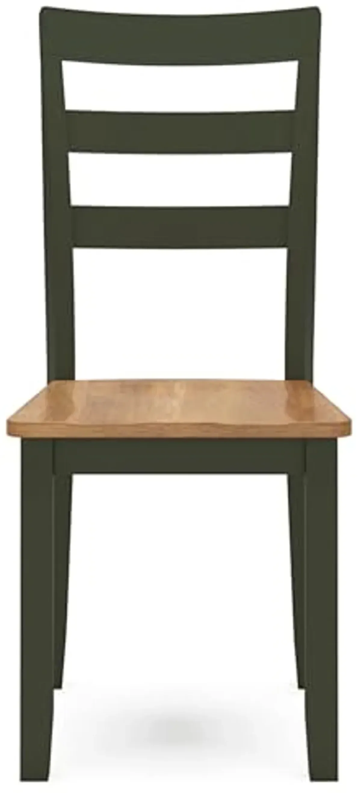 Signature Design by Ashley Gesthaven Modern Indoor Armless Dining Chair, Set of 2, Green & Light Brown