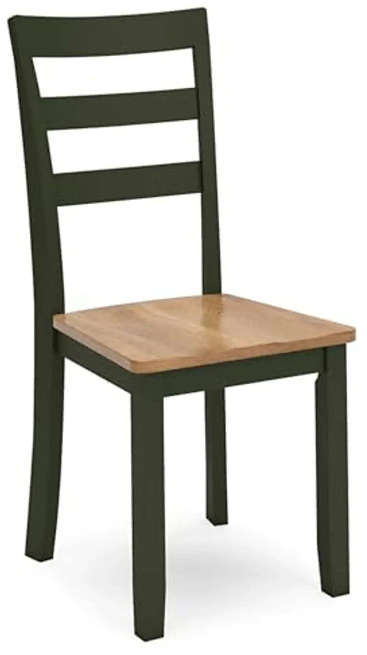 Signature Design by Ashley Gesthaven Modern Indoor Armless Dining Chair, Set of 2, Green & Light Brown